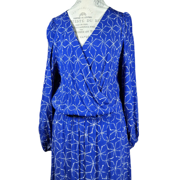 Anthropologie Dress Women Large Aleah Stars Plenty Tracy Reese Faux Wrap Ruffles - Picture 2 of 10